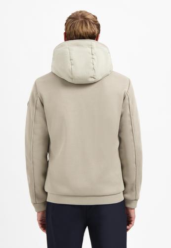 Jacket Short Fit Sealed Hooded Knitted Mix M Regular Fit - Stone