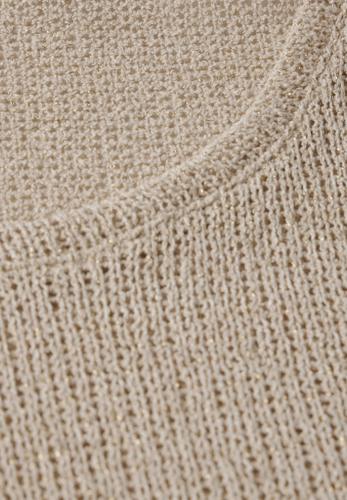 T-Shirt mit Glitzerdetails Beige 36