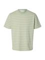 SLHELI SEERSUCKER SS O-NECK TEE M Normal geschnitten - Aqua Gray