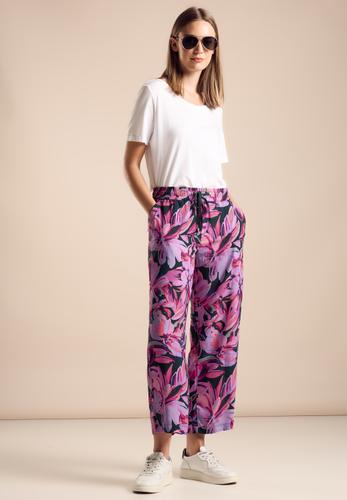 Wide Legs Print Hose 34/26 - Magnolia Pink