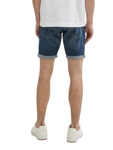 TTJOSH REGULAR SLIM Jeans Shorts 32 Slim Fit - Used Dark Stone Blue Denim