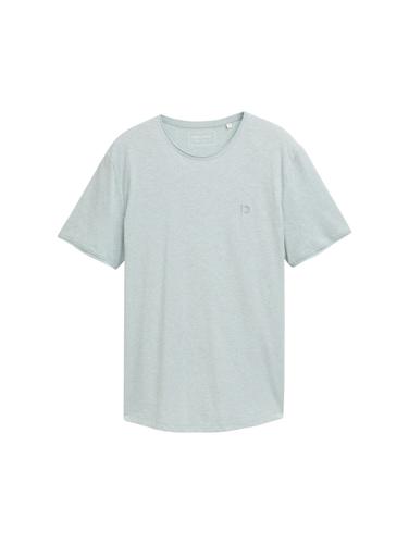 T-Shirt in Melange Optik XXL Regular Fit - Light Ice Blue
