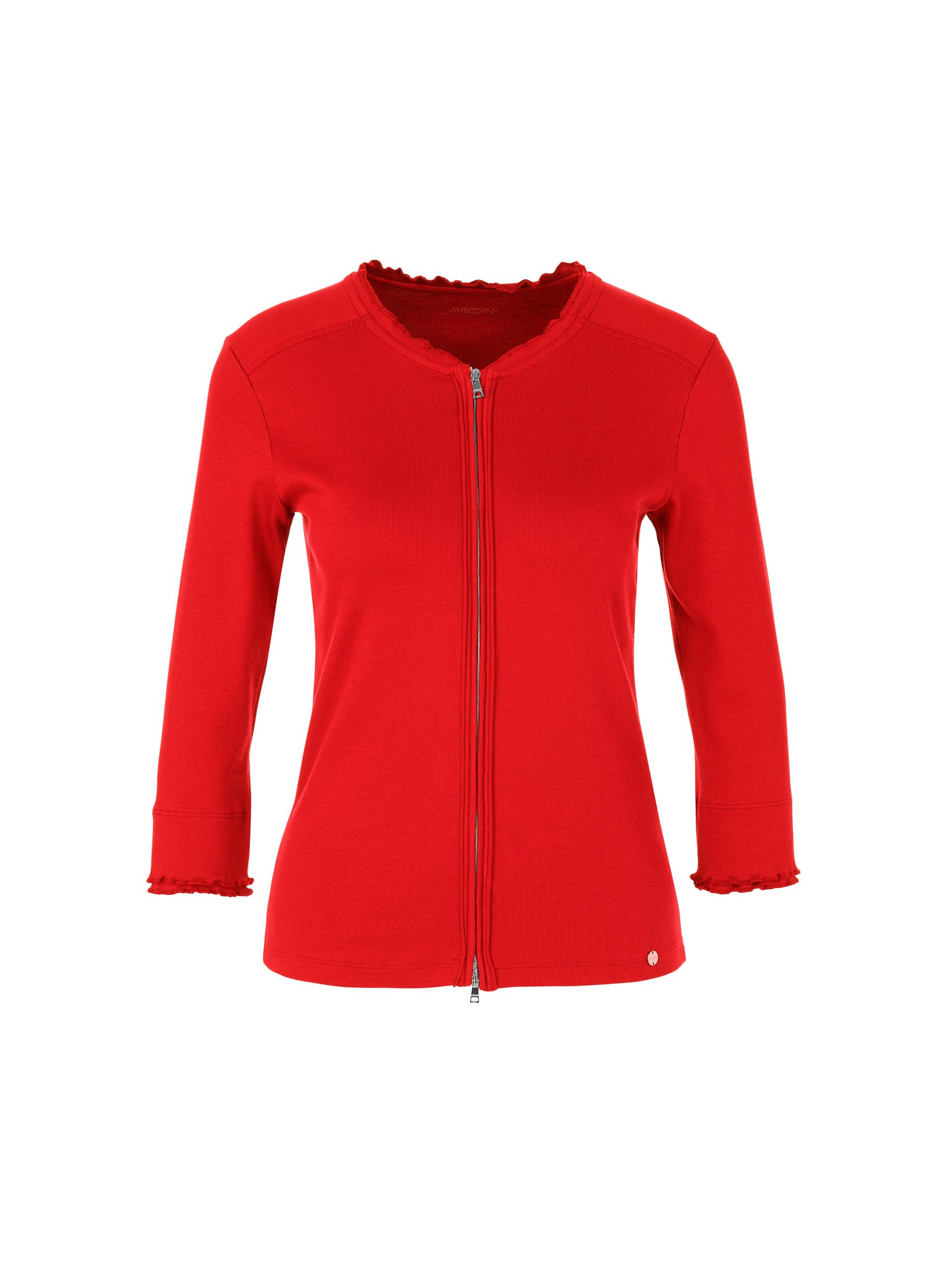 Uni Jacke in Cotton-Ripp 38 - Flame Red