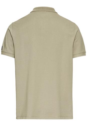 Kurzarm Poloshirt mit Cooling Effekt L Regular Fit - Khaki