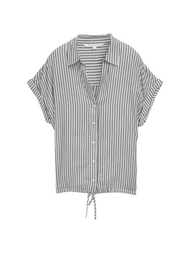 Loose Fit Bluse mit Streifenmuster 36 Loose Fit - Navy White Thin Stripe