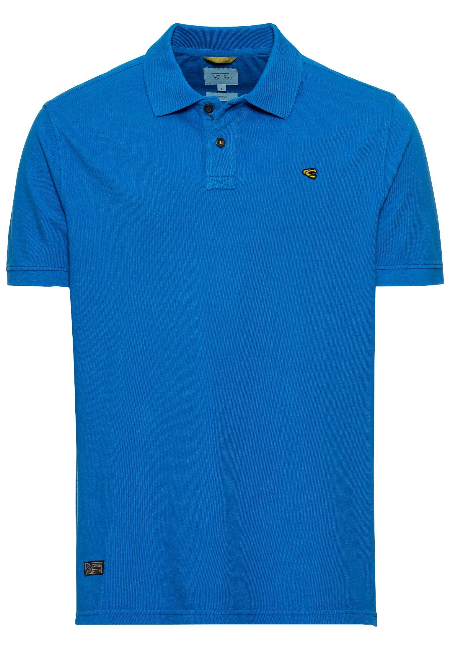 Piqué Poloshirt aus zertifiziertem Organic Cotton M Regular Fit - Strong Blue