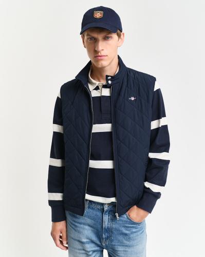 Gesteppte Windcheater Weste Blau S