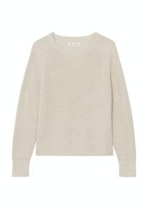 Rundhalspullover loose Weiß S