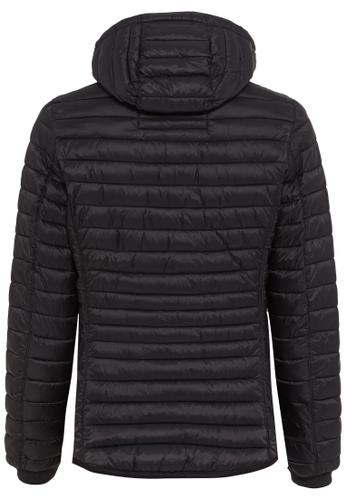 Leicht wattierte Steppjacke aus recyeltem Polyamid 36 Regular Fit - Black
