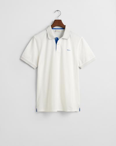 Kontrast Piqué Poloshirt XL - Eggshell