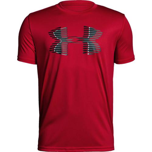 UNDER ARMOUR Kinder Tech Big Logo Solid Tee S in Rot