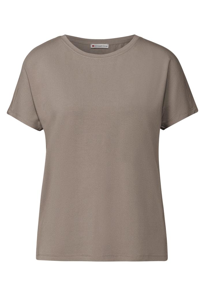 Shirt in Unifarbe Braun 36