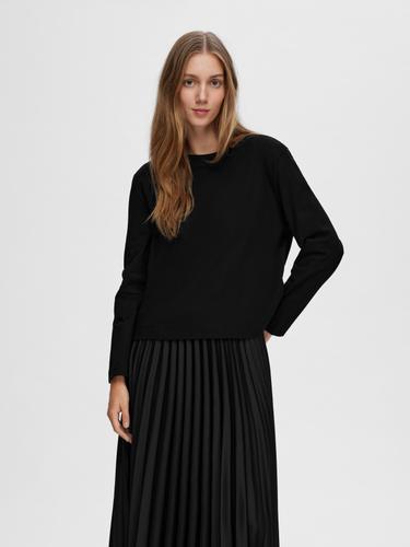 SLFESSENTIAL LS BOXY TEE NOOS L Box Fit - Black