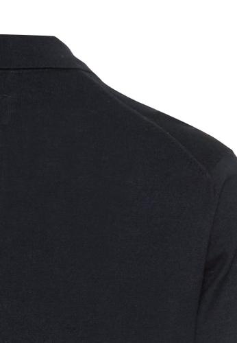 Strick-Poloshirt aus Baumwoll-Leinen-Mix M Regular Fit - Dark Navy