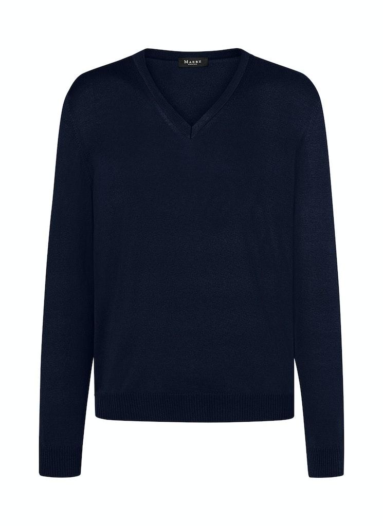 Pullover V-Ausschnitt 1/1 Arm Blau 60
