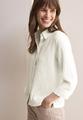 Kurze Strukturbluse L - Vanilla White