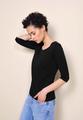 Basic T-Shirt mit 3/4 Arm 44 - Black