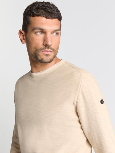 Pullover Crewneck Garment Dyed + Stone Washed S Regular Fit - Cement