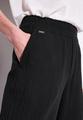 Wide Leg Musselin Hose 34/30 - Black