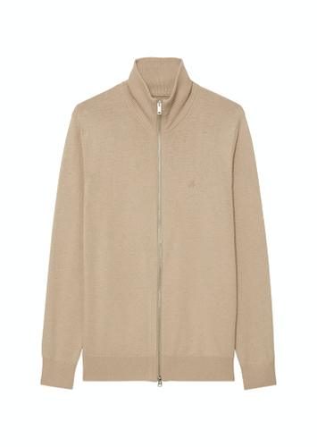 Zip-Stehkragen-Cardigan XXL - Timson Sand