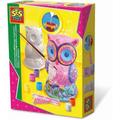 SES Creative - Gipsfigur Eule mit Glitzer