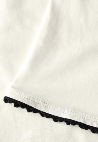 Basic Shirt mit Deko-Tape Weiß 42