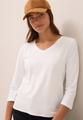 Basic V-Neck Shirt L - Vanilla White