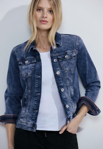 Blaue Jeansjacke S - Mid Blue Used Wash