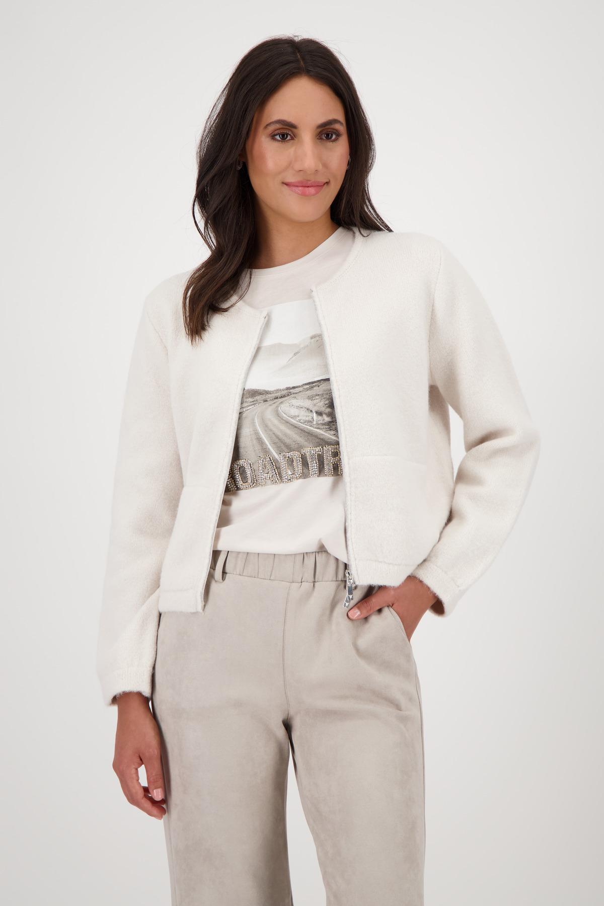 Flauschige Strickjacke 42 - Oat Milk