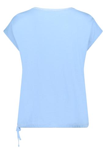 Patchwork-Shirt L Lässig - Blau/Weiß