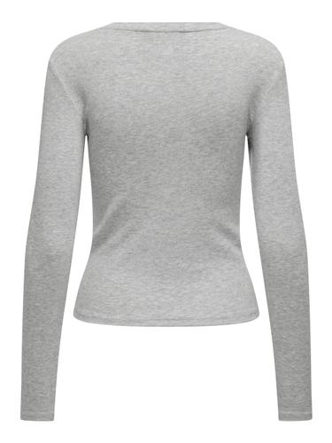 ONLRILEY O-NECK L/S TOP JRS NOOS Grau L