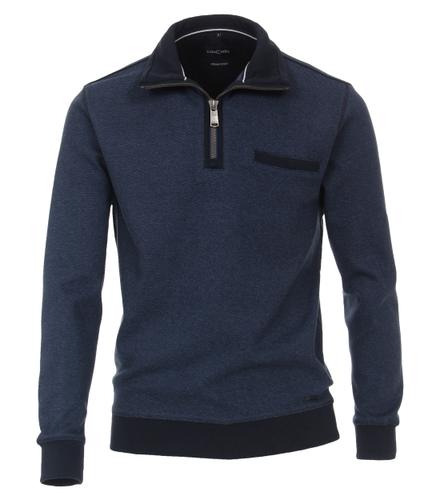 Sweat-Troyer gemustert M - Blau