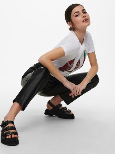 ONLEMILY HW ST ANK FAUX LEATHER PNT