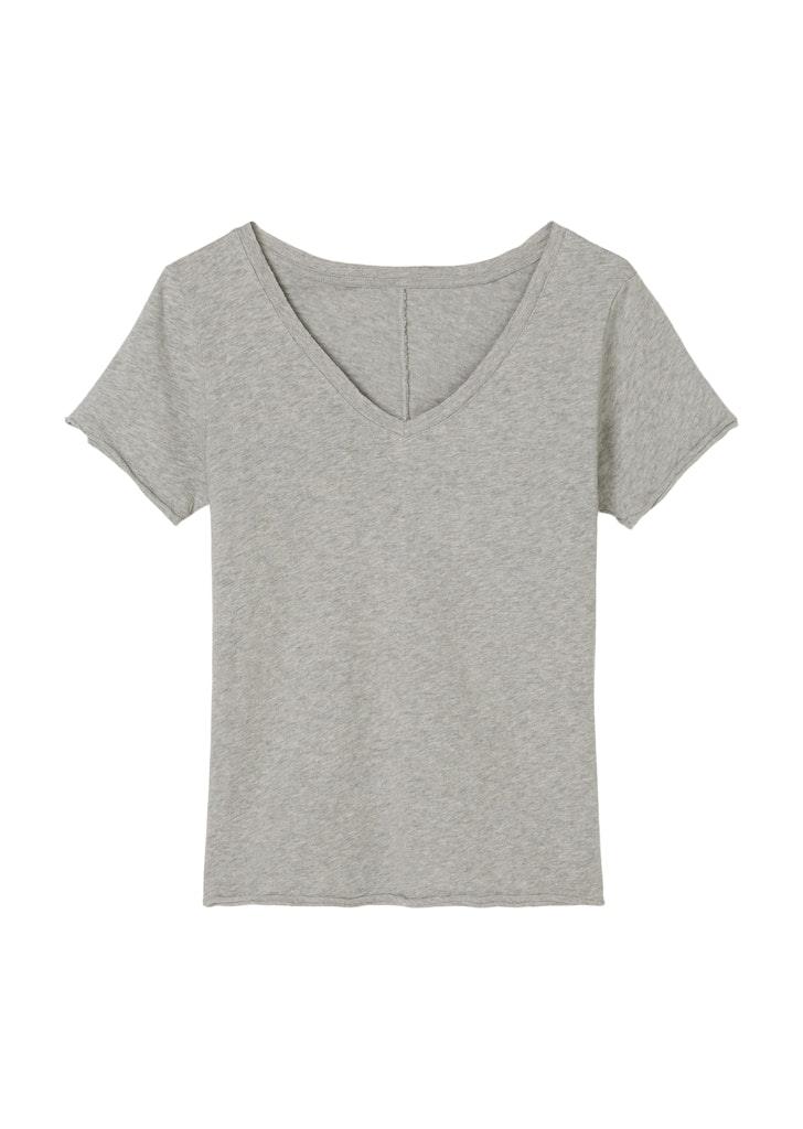 V-Neck-T-Shirt regular Grau XS