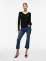 VIRIL V-NECK L/S KNIT TOP - NOOS Schwarz S