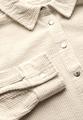 Cordbluse mit Knopfleiste Beige 42