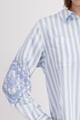 Bluse mit Kordelstickerei 40 - Light Sky Ringel