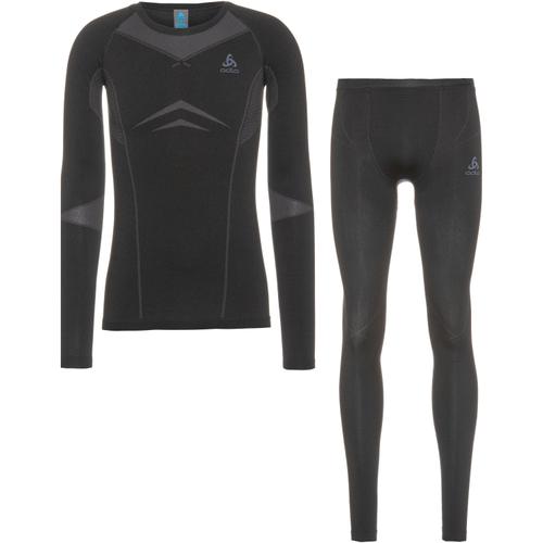 ODLO Herren Set Set long FUNDAMENTALS PERFORMANCE WARM XXL in Schwarz