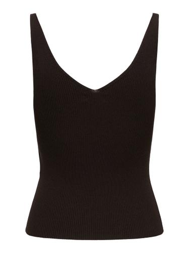 JDYNANNA S/L TOP KNT NOOS M Knit Fit - Chocolate Torte