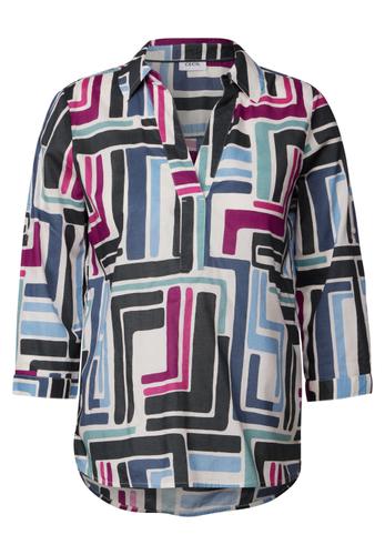 Gemusterte Bluse XXL - Light Alabaster White