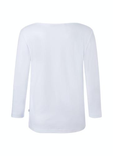 Longsleeve Rundhals 3/4 Arm Weiß