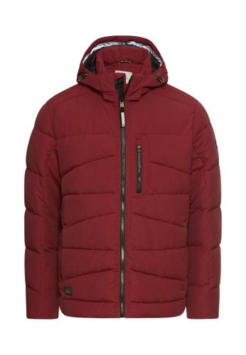 Winterjacke mit abnehmbarer Kapuze 54 Regular Fit - Amber Red