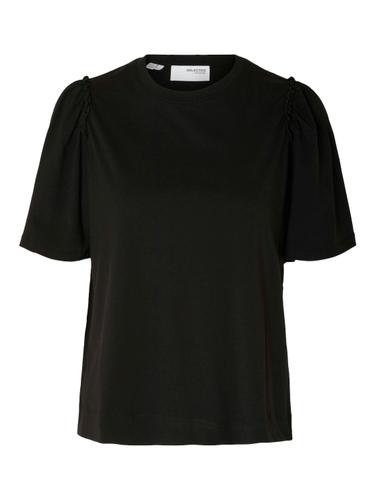 SLFPENELOPE 2/4 RUFFLE TEE NOOS XL Normal geschnitten - Black