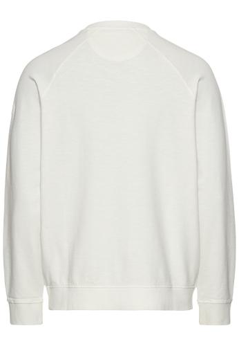 Sweatshirt aus reiner Baumwolle M Regular Fit - Ecru