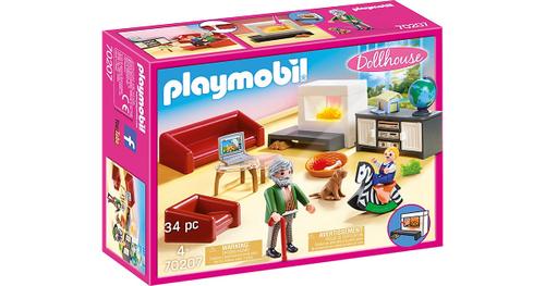 Playmobil® Playmobil® Konstruktions-Spielset »Gemütliches Wohnzimmer (70207), Dollhouse«, (34 St), Made in Germany
