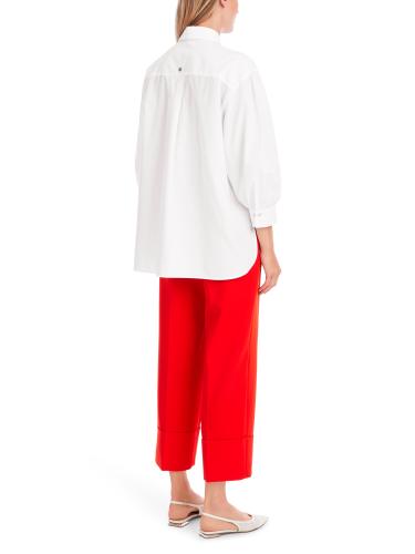 Oversized Hemdbluse in 100 % Baumwolle 36 - White