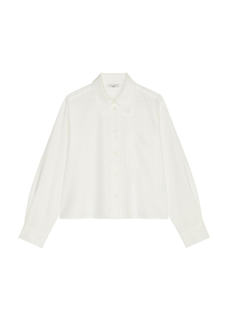 Oxford-Bluse cropped XL