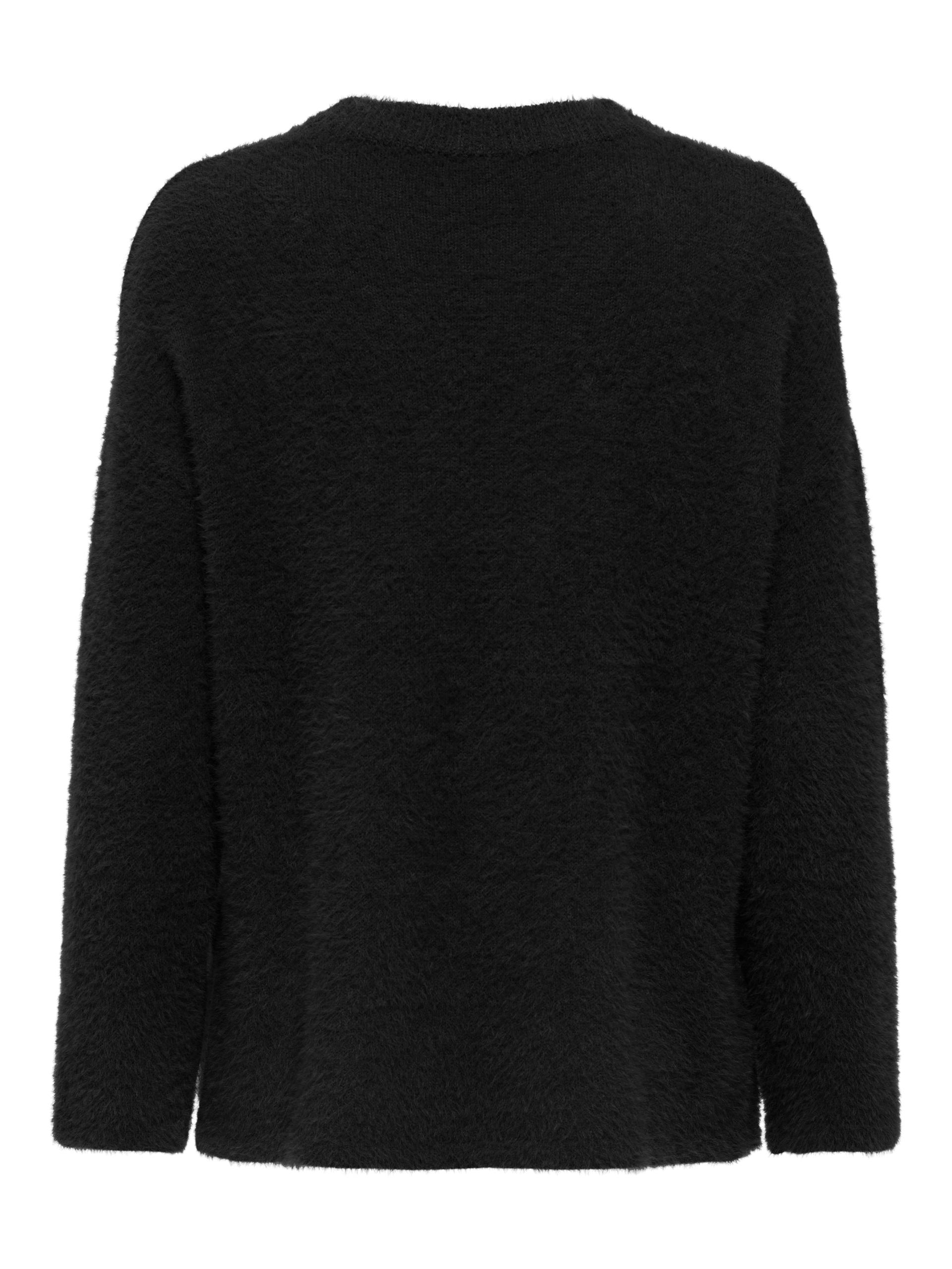 ONLPETRA LS LOOSE O-NECK CC KNT XS Locker geschnitten - Black