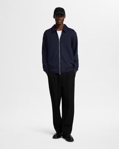 SLHEMANUEL SOFT FULL ZIP SWEAT NOOS Blau XXL