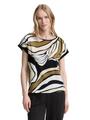 T-Shirt mit Muster M Regular Fit - Deep Black